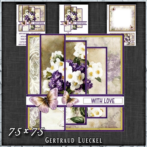 Vintage Shabby Floral Card Kit 1485