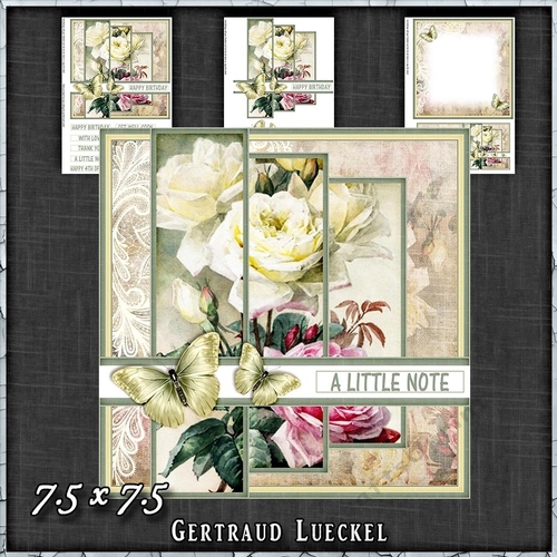 Vintage Shabby Floral Card Kit 1487