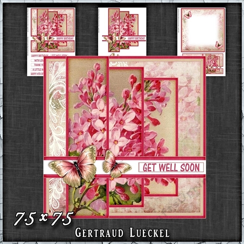 Vintage Shabby Floral Card Kit 1488