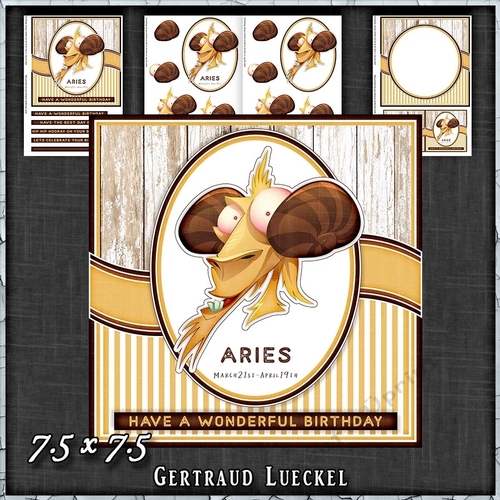 Zodiac Funny Aries Card Kit 1491