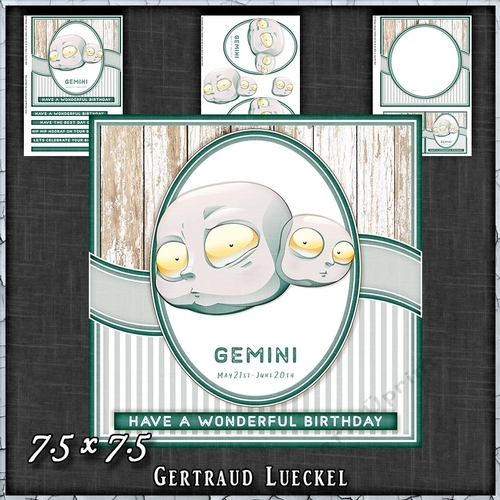 Zodiac Funny Gemini Card Kit 1491