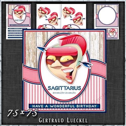 Zodiac Funny Sagittarius Card Kit 1491