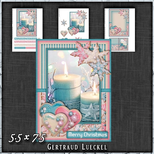 Merry Christmas Card Topper Kit 1496