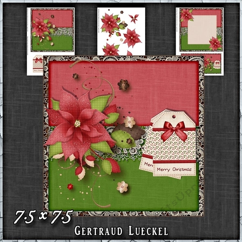Merry Christmas Card Topper Kit 1495