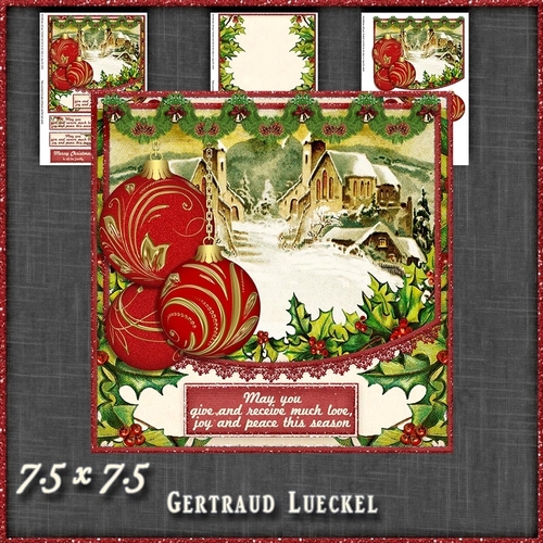 Vintage Christmas Classic  Card Kit 1513