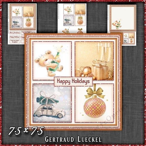 Christmas Bear Card Topper Kit 1520