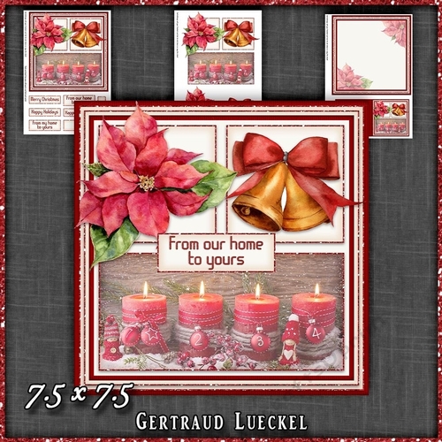 Christmas Candles Card Topper Kit 1522