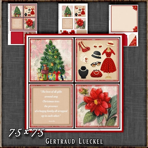 Home is where your heart is christmas Card Topper Kit 1534