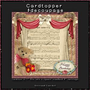 Happy Birthday 7x7 Cardtopper with Inlet 114