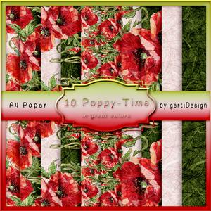 A4 Poppy Backgroundpaper 104