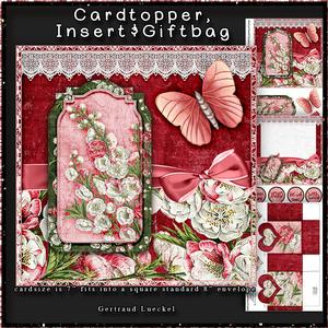 Peach Blossoms Cardtopper with Inlet 137