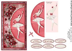 Cardtopper with Ballerina 138