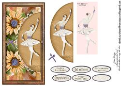 Cardtopper with Ballerina 142