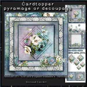 A Bunch of Pansy Cardtopper with Inlet 143