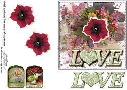 Love Cardtopper 6 x 6 Green 148