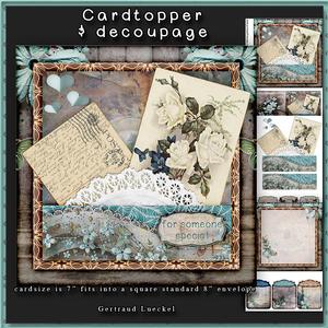 Blue Velvet Cardtopper with Inlet 164