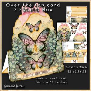 Over the Top Card with Facets Box Butterflies 176 Yellow