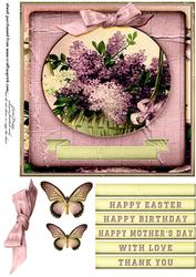 Flower Baskets Cardtopper 184