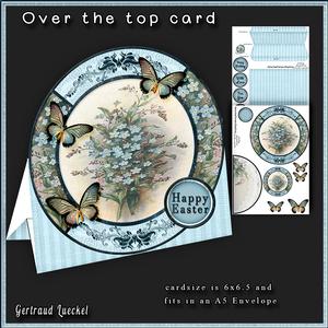 Round Over the Top Card Blue 198