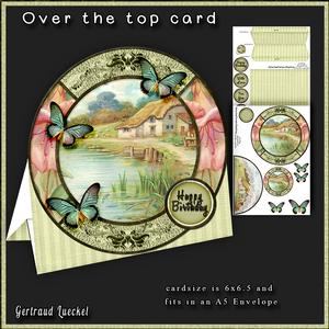 Round Over the Top Card Green 200