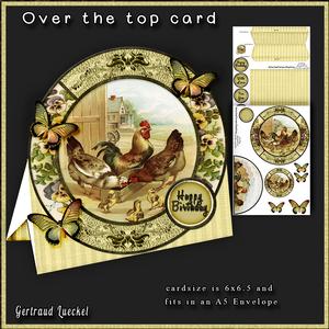 Round Over the Top Card Olive 201