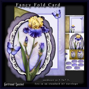 Fancy Fold Card Lillies Ble 216