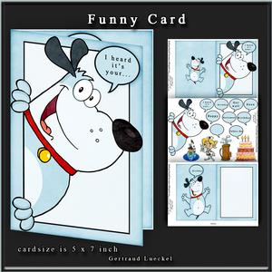 Funny Card Blue Dog 101