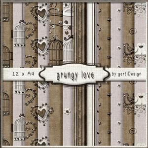 12 x A4 Backgroundpaper Naturell Grungy 126