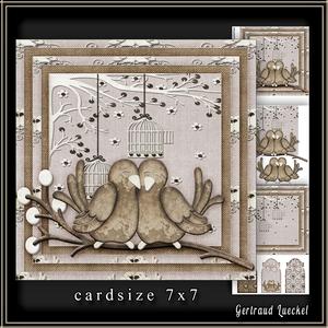 Cardtopper 7x7 with Inlet Grungy Love 224