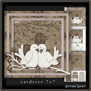 Cardtopper 7x7 with Inlet Grungy Love 225