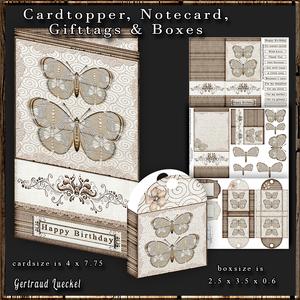 Dl Card with Butterflies 232