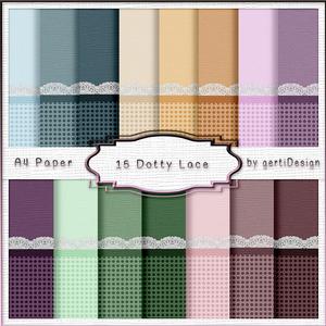 15 x A4 Backgroundpaper Dotty Lace 132