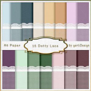 15 x A4 Backgroundpaper Dotty Lace 133