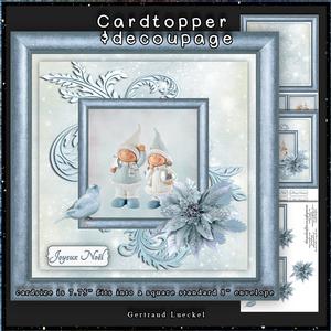 Cardtopper with Inlet Ice Blue Christmas 101