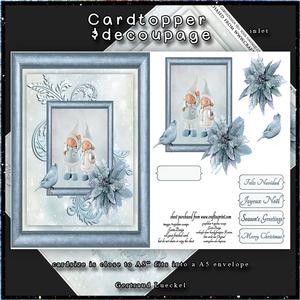 A5 Cardtopper Ice Blue Christmas 102