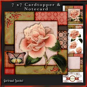 Cardtopper with Inlet Smell the Roses 254
