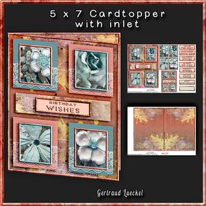 Cardtopper with Inlet All About Flowers 264