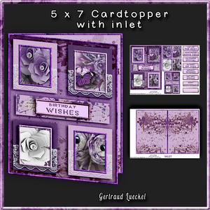 Cardtopper with Inlet All About Flowers 265