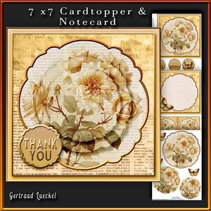 Cardtopper with Inlet All About Flowers Yellow 269