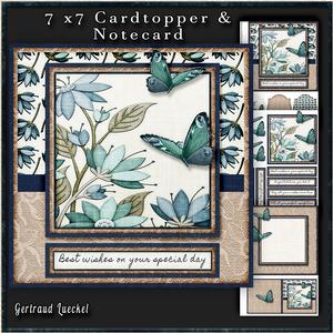 Cardtopper Blue Butterfly 275
