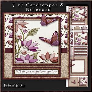 Cardtopper Red Butterfly 276