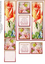Cardtopper Orange Rose 316