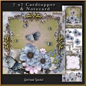 Cardtopper with Inlet It's All About Flowers 326