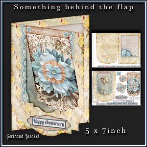Flap Card 5x7 Inch Yellow Blue 327