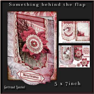 Flap Card 5x7 Inch Red White 330