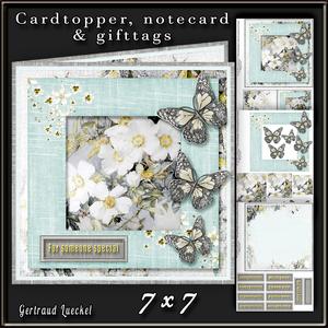 Cardtopper Framed Flowers Appleblossom 343
