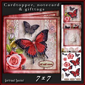 Cardtopper Butterfly 354