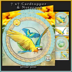 Cardtopper Ara Parrot 362