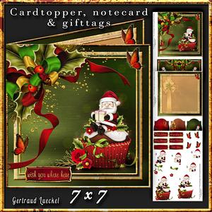 Cardtopper with Inlet Christmas Cupcake 384