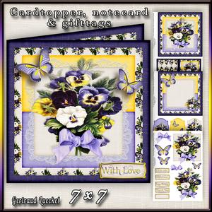 Cardtopper All About Pansy Yellow 389